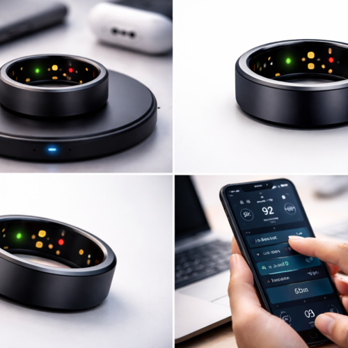 Everyday Wellness Smart Ring – Sleek Health & Sleep Tracker with Magnetic Charging Base